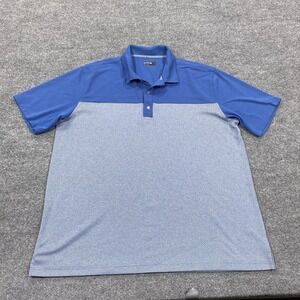 Bollé Polo Shirt Mens XL Blue Colorblock 100% Polyester Mesh Golf Performance
